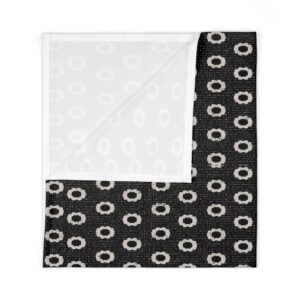 Black Textured Baby Swaddle Blanket - Image 2