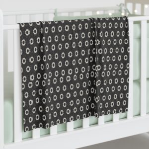 Black Textured Baby Swaddle Blanket - Image 3